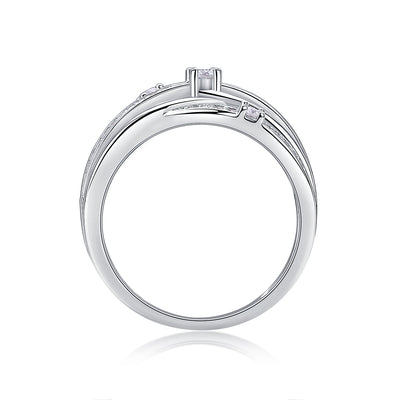 1Star Ring Diamond Ring Luxury Fashion Set Moissanite Silver Ring Prohibit TikTok sales - 5 - CJ