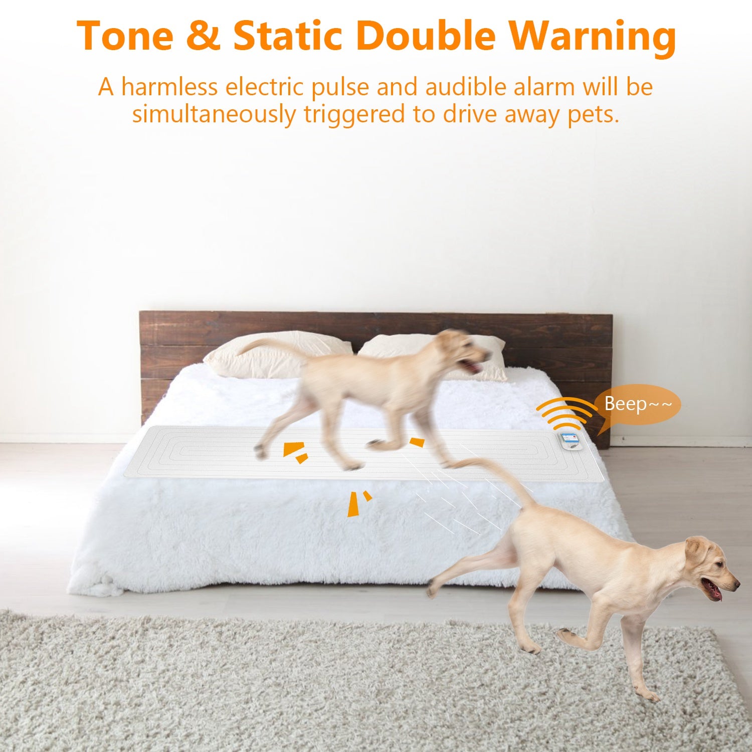 1Pc Electronic Pet Training Mat Indoor Safe Shock Training Pad For Dogs Cats Pet Barrier 60x12in With 3 Training Modes - 5 - CJ