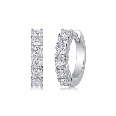 1Pursuit - Fashionable And Luxurious Diamond Jewelry Earrings Set With Moissanite S925 Sterling Silver And Platinum - plated Stud Earrings Prohibit TikTok sales - 5 - CJ