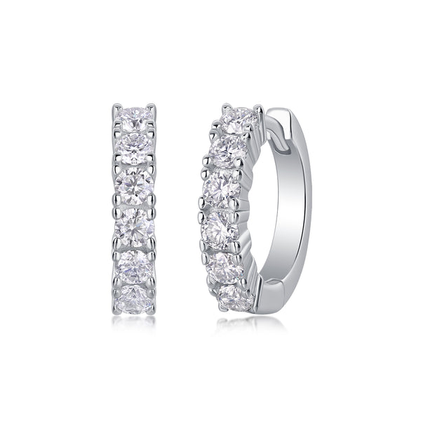 1Pursuit - Fashionable And Luxurious Diamond Jewelry Earrings Set With Moissanite S925 Sterling Silver And Platinum - plated Stud Earrings Prohibit TikTok sales - 5 - CJ