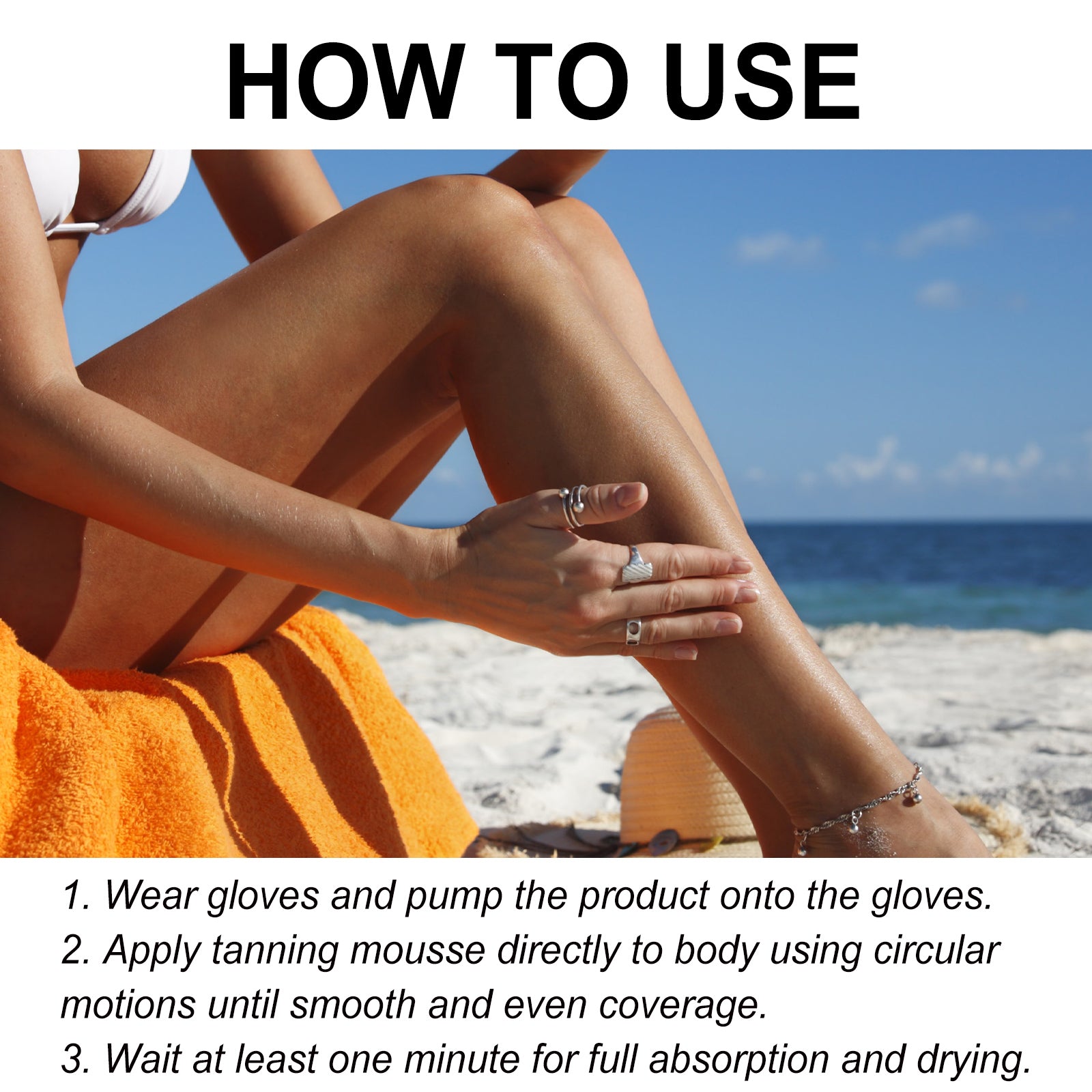 OceAura Self Tanning Mousse, Body Black Wheat Skin Hydrating Deep Moisturizing After Sun Repair Cream - 5 - CJ