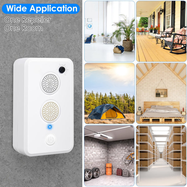 4pcs Ultrasonic Pest Repeller - 1 - 75KHz Adjustable 6 Levels, Repels Bats Birds Mice, 753Sq.ft Coverage, 950mAh Rechargeable For Indoor Outdoor Use - 5 - CJ