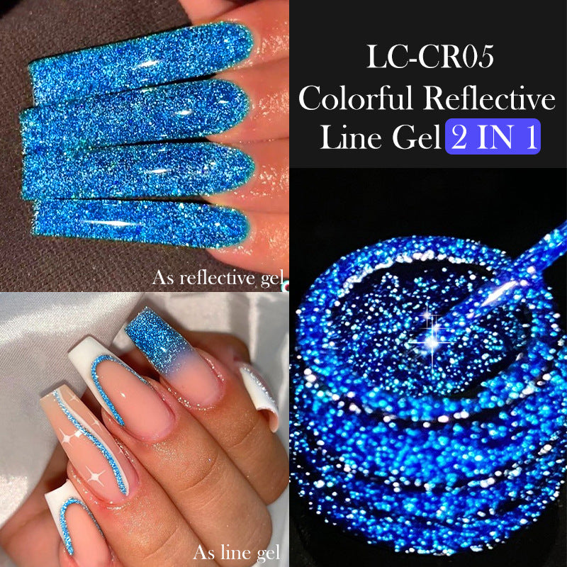 Nail Gel With A Glittery Brushed Finish And Reflective Sequins - 0 - CJ