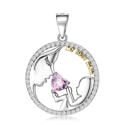 S925 Sterling Silver Mom&baby Necklace Mother's Day Series Ins Style Sweater Chain - 4 - https://x.com/titan_prim62775J