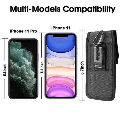 Vertical Cell Phone Holster Pouch Wallet Case With Belt Clip For - 5 - CJ