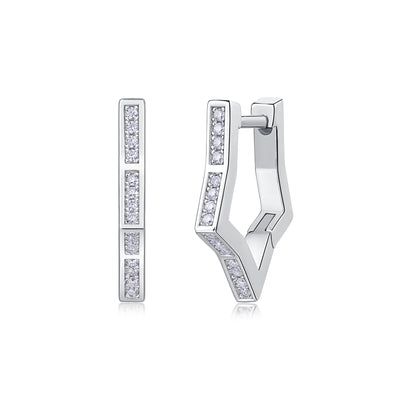 1Galaxy Wandering Diamond Set Moissanite Silver Earrings Luxury Fashion Diamond Earrings Stud Earrings Prohibit TikTok sales - 5 - CJ