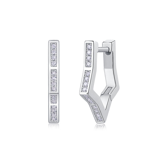 1Galaxy Wandering Diamond Set Moissanite Silver Earrings Luxury Fashion Diamond Earrings Stud Earrings Prohibit TikTok sales - 5 - CJ