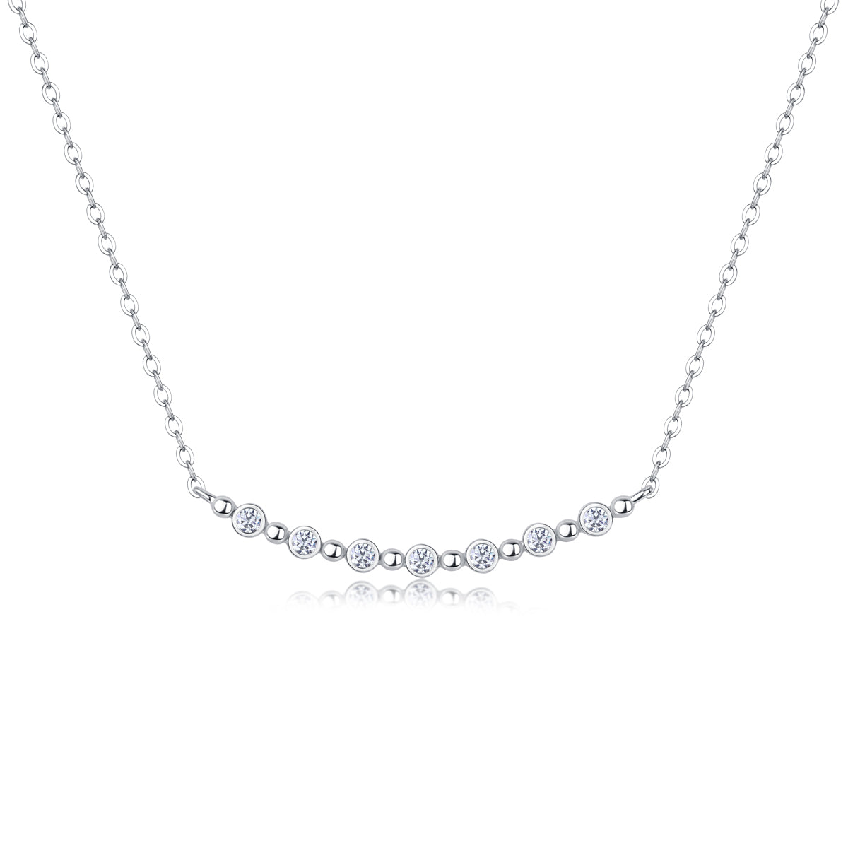1White Moon And Stars - A Fashionable And Luxurious Diamond Jewelry Pendant Set With Moissanite S925 Sterling Silver And Platinum Plating Prohibit TikTok sales - 5 - cj