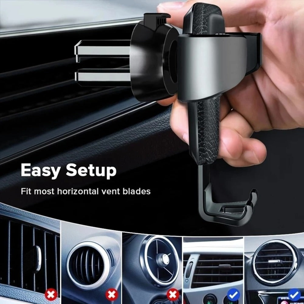 Universal Gravity Phone Holder Car Air Vent Mount Metal Mobile Stand GPS Support For Smartphone Air Vent Stand Cradle For Mobile Cell Phone - 5 - CJ