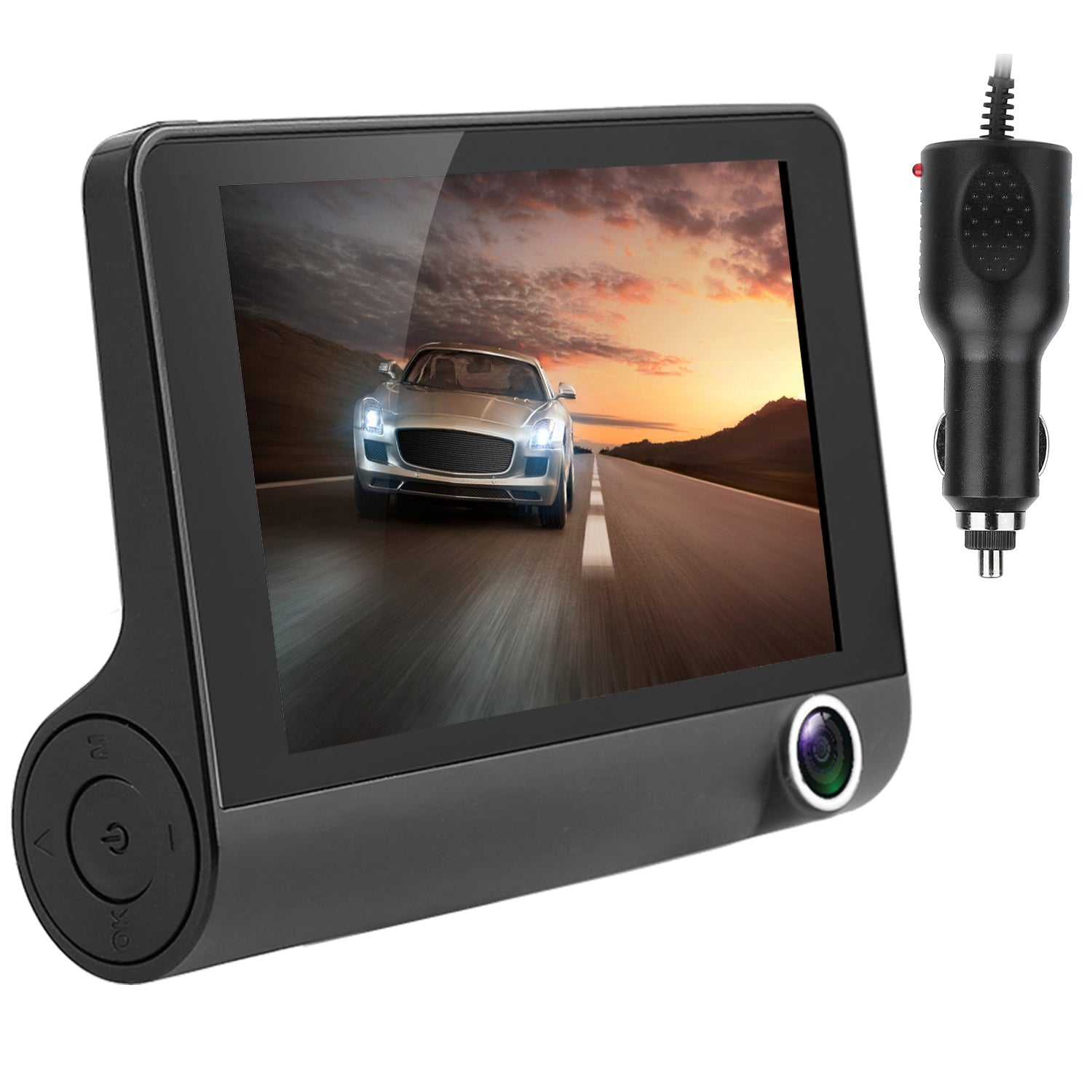 1296P Car DVR Dash Camera 4In 3 Lens Vehicle Driving Recorder Seamless Recording - 5 - cjdropshipping