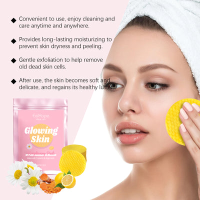 Eelhope Turmeric Kojic Acid Cleansing Gasket Gently Cleanses Facial Skin Pores, Moisturizes And Refreshes Skin Care - 5 - CJ