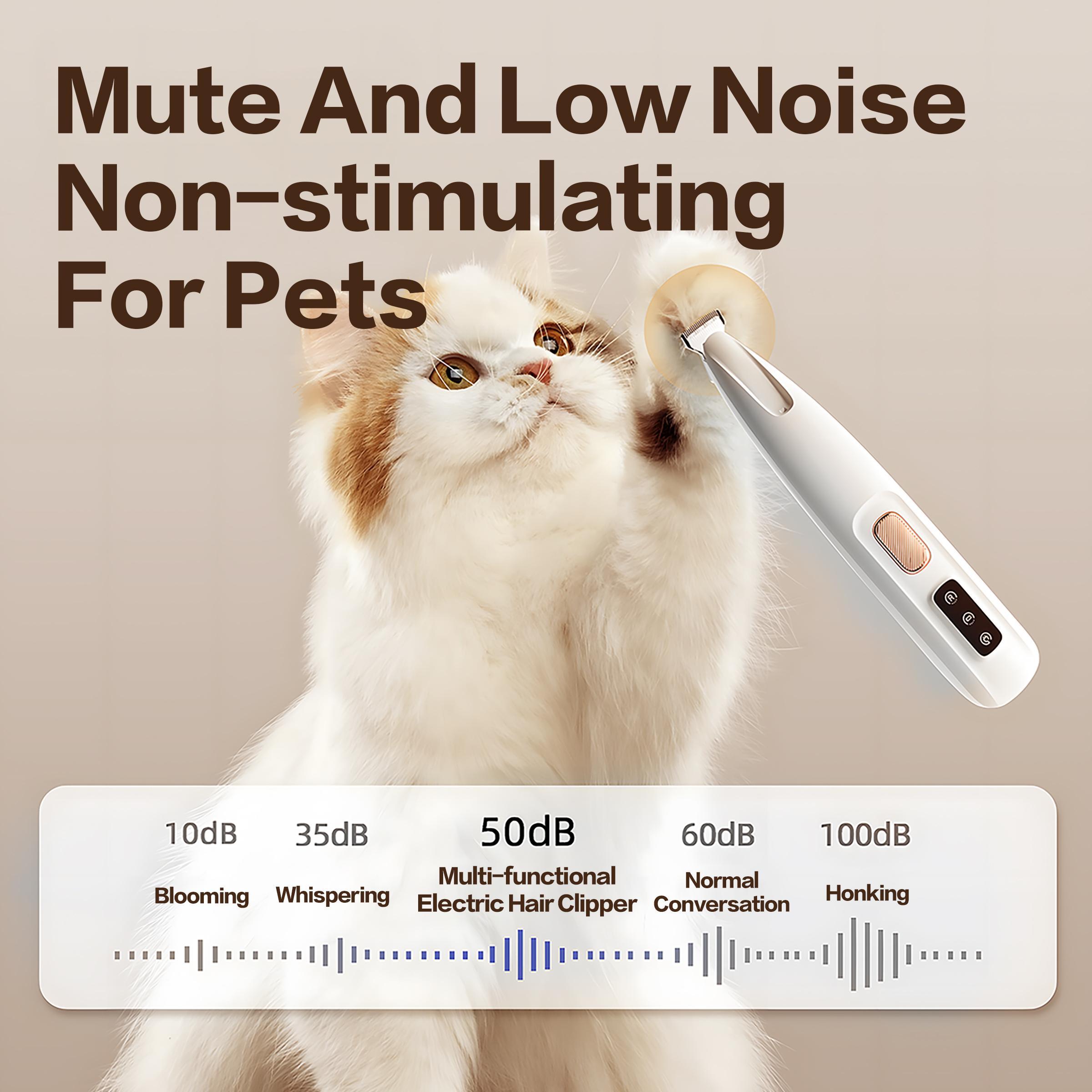 New Pet Claw Trimmer 1 - Pack Rechargeable Silent Pet Hair Trimmer Professional Pet Grooming Kit Cordless Waterproof LED Precision Trimming Home Pet Hair Trimmer - 5 - CJ