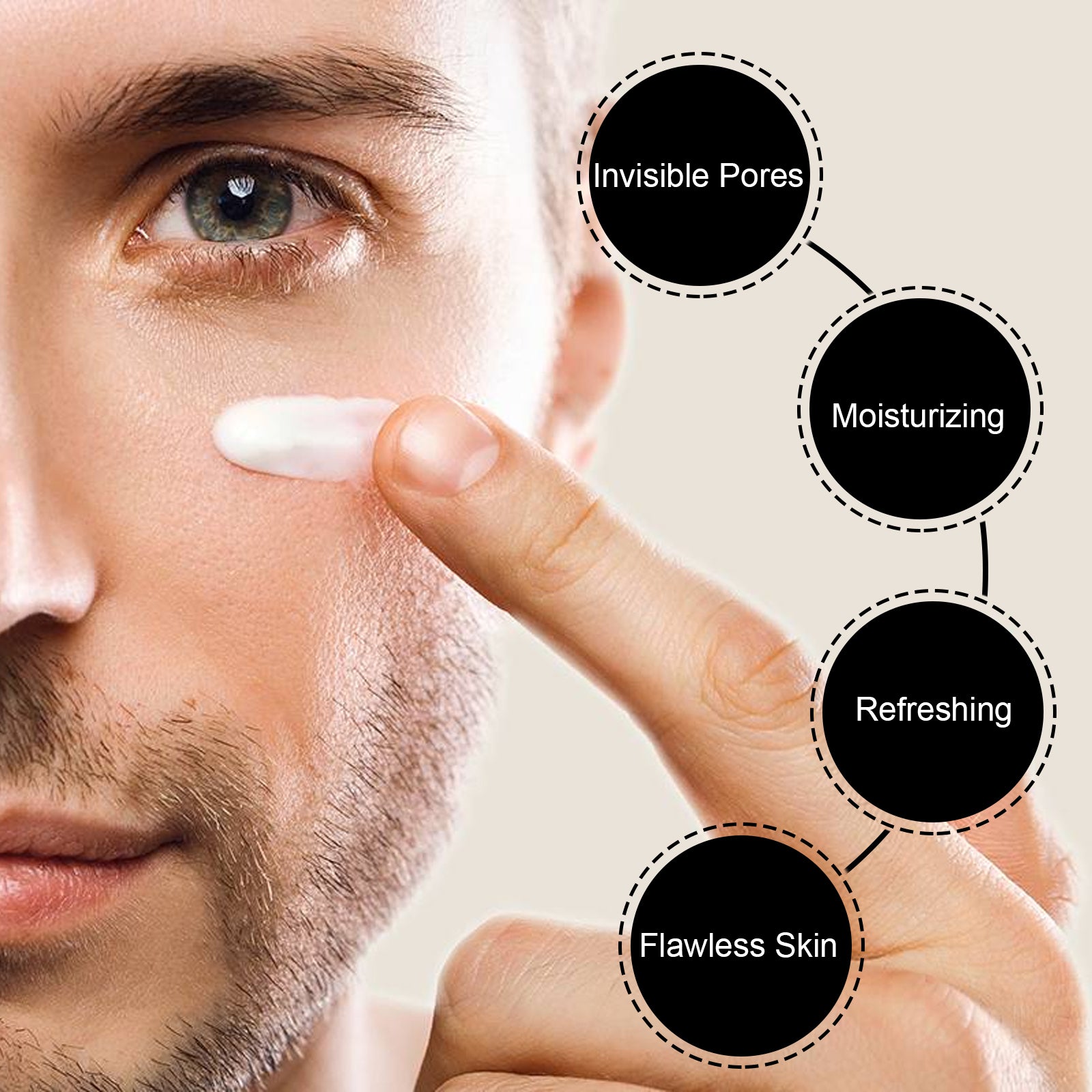 EELHOE Men's Vegetarian Cream Non - greasy Concealer To Cover Acne Marks To Brighten The Complexion Of The Invisible Pores Of The Lazy Cream - 5 - CJ