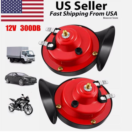 2PC 12V 300DB Super Speaker Train Air Horn Waterproof Motorcycle Car Truck SUV Boat - 5 - cjdropshipping