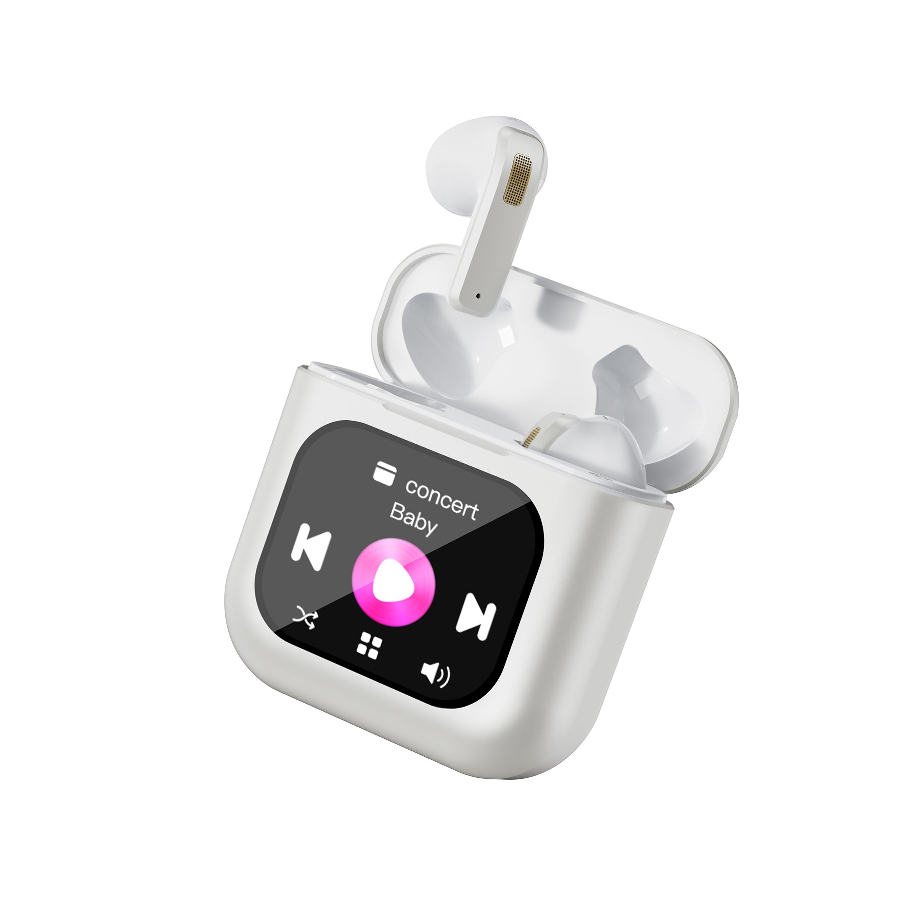 TWS Screen Display Wireless Active ANC Noise - canceling Earbuds, Smart Touch Screen Wireless Earbuds, Noise - canceling Wireless Earphones, Long Battery Life, Built - in SD Card With MP3 Playback - 5 - CJ