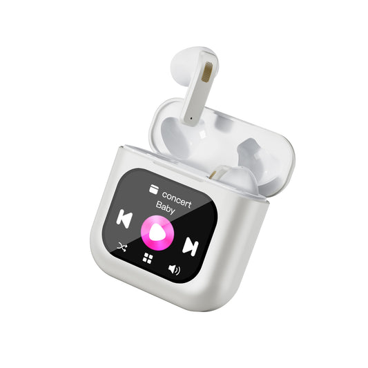 TWS Screen Display Wireless Active ANC Noise - canceling Earbuds, Smart Touch Screen Wireless Earbuds, Noise - canceling Wireless Earphones, Long Battery Life, Built - in SD Card With MP3 Playback - 5 - CJ