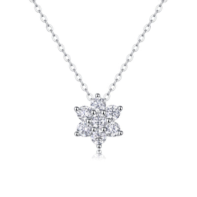 1Snowflakes Fluttering - A Fashionable And Luxurious Diamond Jewelry Pendant Set With Moissanite S925 Sterling Silver And Platinum Plating Prohibit TikTok sales - 5 - CJ