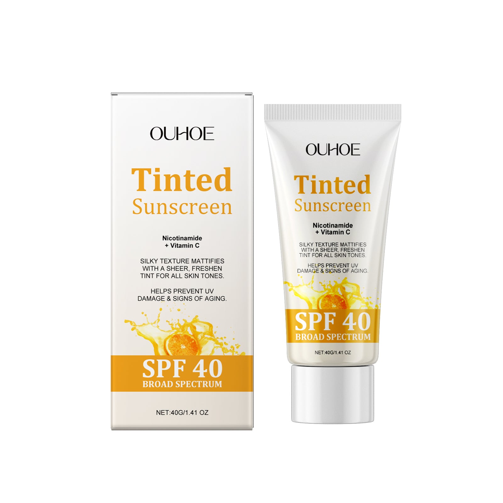 OUHOE Vitamin C Protective Cream, Summer Outdoor Radiation Isolation Mild Refreshing Non - Sticky Moisturizing Protective Cream - 5 - CJ