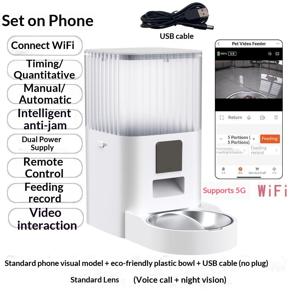 Remote Pet Feeder With Scheduled Feeding And Monitoring Features - 0 - CJ