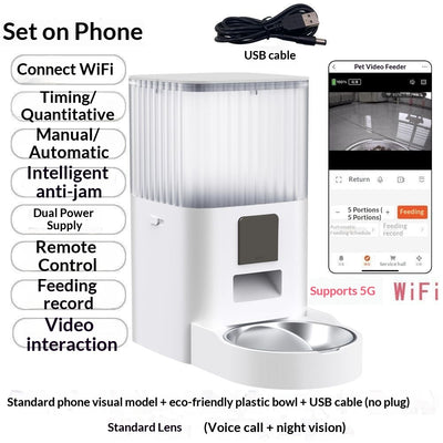 Remote Pet Feeder With Scheduled Feeding And Monitoring Features - 0 - CJ