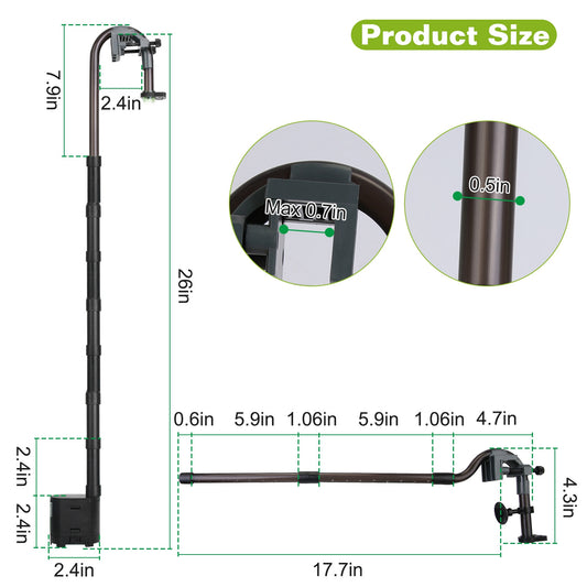 1Pc 3 - Stage External Canister Filter For Aquarium Fish Tank With 600L - H Flow Rate 35.4in Max Height 6W Easy Installation Silent - 5 - CJ