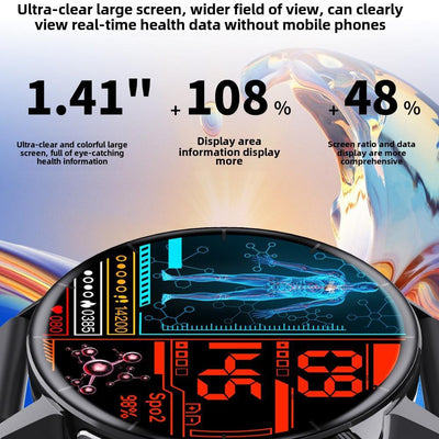 Smart Watch Non - Invasive Blood Glucose Body Temperature Blood Pressure Blood Oxygen Automatic Measurement ECG Ppg Blood Lipid Health Manager - 5 - CJ
