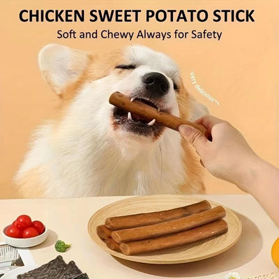 Pet - shaped Chik Chicken Wrapped In Rawhide Chewy Natural Meat Snack For Dogs Suitable For All Sizes. - 5 - CJ