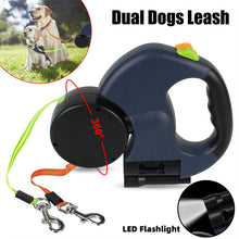 Retractable Dog Leash For Small Dogs Reflective Dual Pet Leash Lead 360 Swivel No Double Dog Walking Leash With Lights Pet Products - 0 - CJ