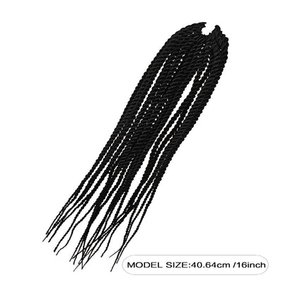 4X EZ SENEGALESE BRAID Long Crochet Braid Synthetic Hairstyle Black Burgundy Brown Ladies Box Braid Crochet Hair - 16 Inch - 5 - CJ