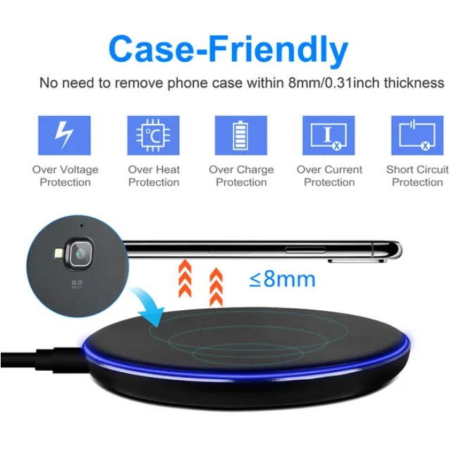 Wireless Charger Qi Certified Ultra Slim 5W Charging Pad - 5 - CJ