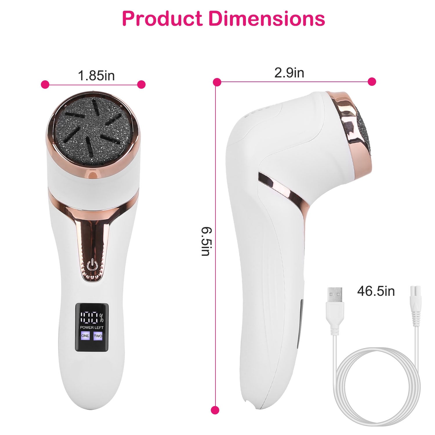 17Pcs Electric Foot Callus Remover With Vacuum Foot Grinder Rechargeable Foot File Dead Skin Pedicure Machine With 3 Grinding Heads 2 Speeds Foot Care Tool - 5 - CJ