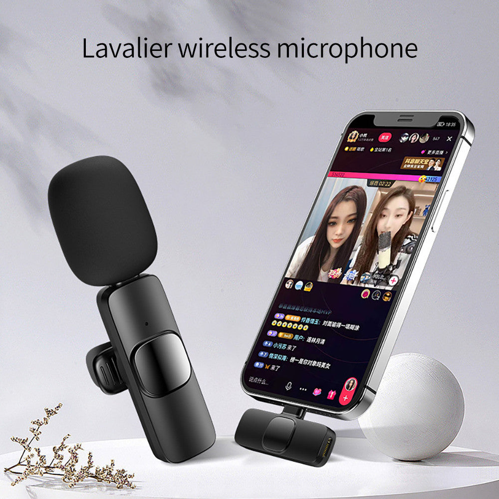 Wireless Lavalier Microphone Portable Audio Video Recording Mini Mic For I Phone Android Long Battery Life Live Broadcast Gaming - 5 - CJ
