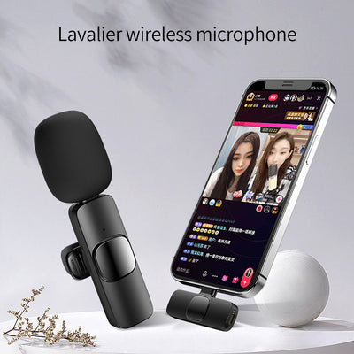 Wireless Lavalier Microphone Portable Audio Video Recording Mini Mic For I Phone Android Long Battery Life Live Broadcast Gaming - 5 - CJ