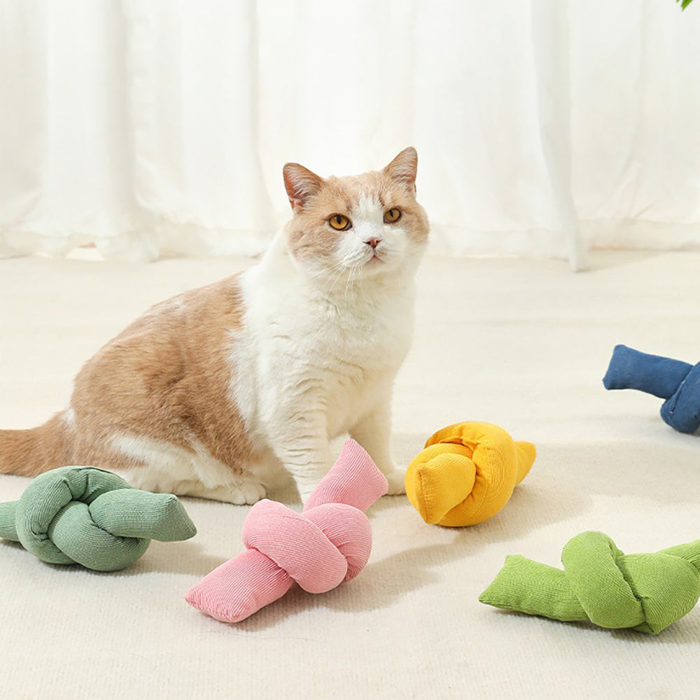 Dog Rope Toys Knots Chew Rope Toy Dog Pull Rope Natural Cotton Rope Dog Toys - Premium White Knot Dog Rope Toy - Interactive Dog Tug Toy - 5 - CJ