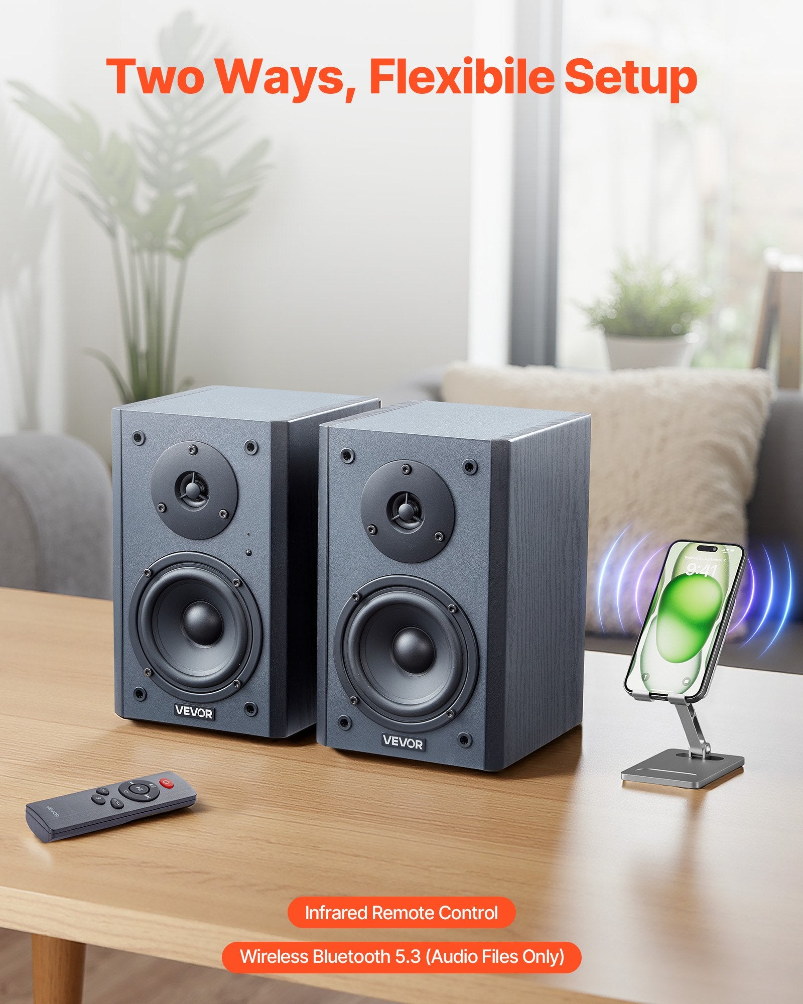 Active Powered Bookshelf Studio Monitor Speakers 20W X2 Bluetooth Coaxial Stereo - 5 - cjdropshipping