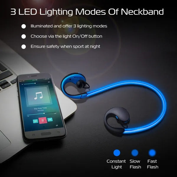 Wireless Sports Headsets Wireless V4.1 Neckband Earphones HD Stereo Sweat - proof Headphones Earbuds - 5 - CJ