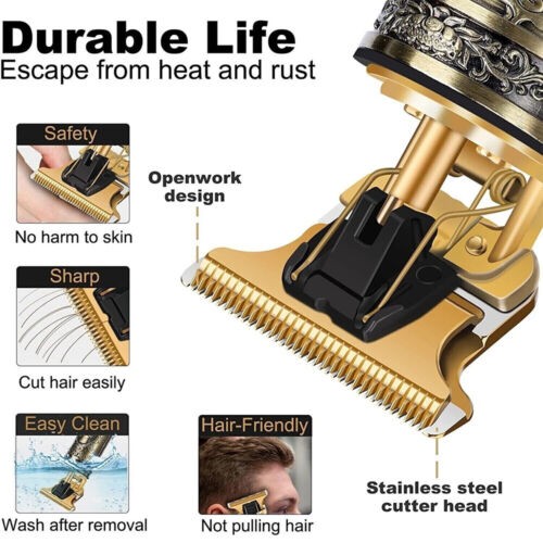 Beard Trimmer Hair Clippers Cordless Hair Cutting Barber Shaving Machine For Men Rechargeable - 5 - CJ