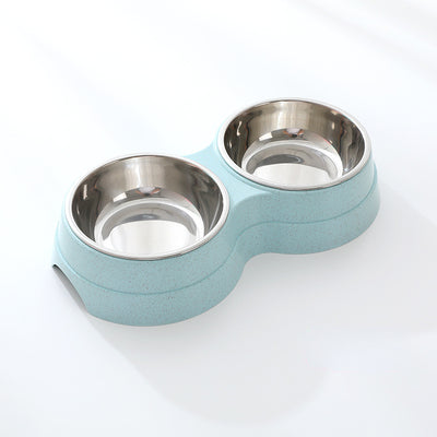 Double Pet Bowls Dog Food Water Feeder Stainless Steel Pet Drinking Dish Feeder Cat Puppy Feeding Supplies Small Dog Accessories - 5 - CJ