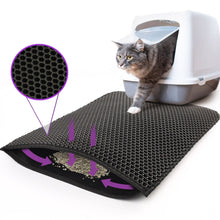 Kitty Cat Litter Mat Trapping Honeycomb Double Layer Design Waterproof Double Layer EVA Cat Litter Pad Waterproof Non - slip Sand Basin Filter Kitten Dog Washable Mattress - 5 - CJ