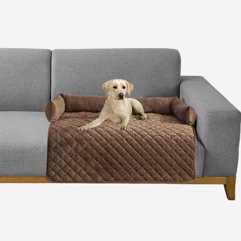 Pet Dog Sofa Bed Dog Beds For Large Dogs Cushion Warm Cat Beds Mat Furniture Protector Dog Sofa - 0 - CJ - Pet Pad Coffee With Pillow - 75x120cm - CJGY194296716PK