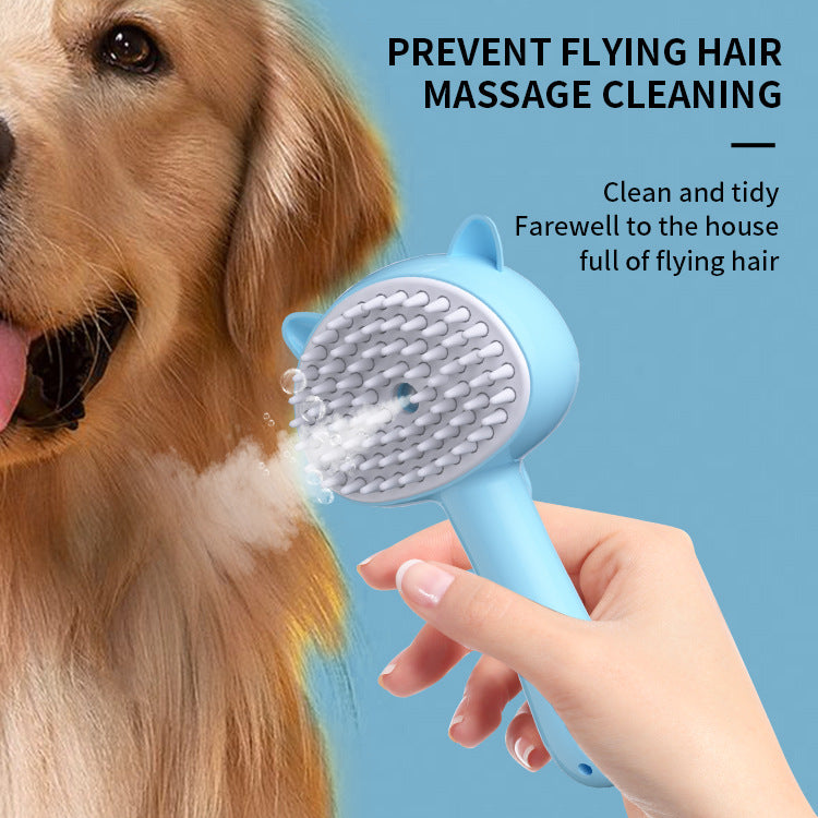 Hair Cleaning Brush With Mist Multifunctional Cat Grooming Brush Rechargeable Self Cleaning Slicker Brush For Pets Dogs & Catsb Pet Products - 0 - CJ