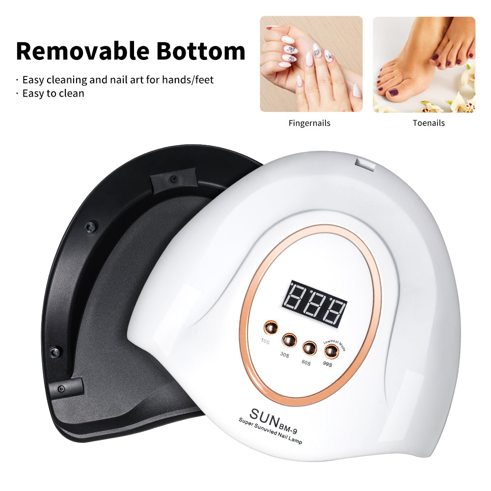 UV LED Nail Lamp, Professional Nail Dryer Gel Polish Light With 45 Beads, UV Nail Light With 4 Timer Settings, Nail Polish Curing Gel LED Dryer With Automatic Sensor, LCD Display - 5 - CJ