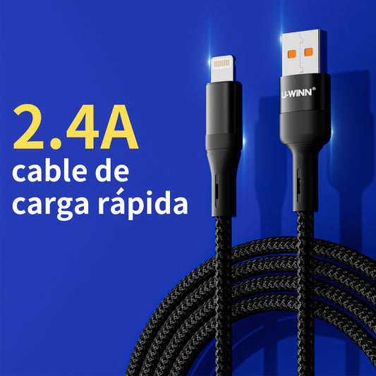L202 Lightning Cable 2.4A 1M Black USB 3.0 UWINN - 5 - CJ