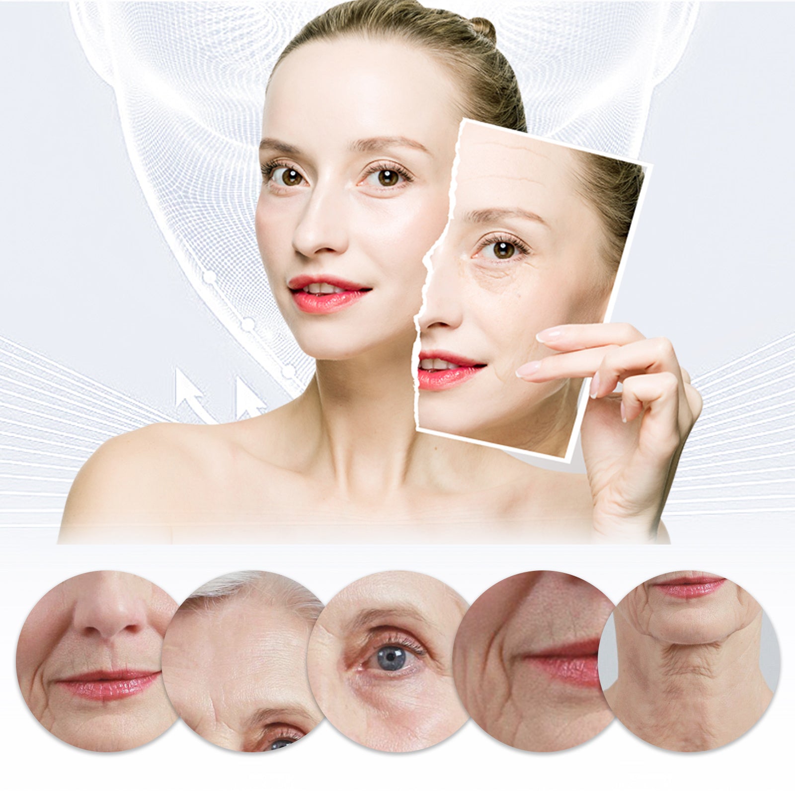OUHOE Highprime Collagen Film, Desalination Eye Fine Lines Crow's Feet Deep Black Rim Of The Eye Moist Firming Skin - 5 - CJ