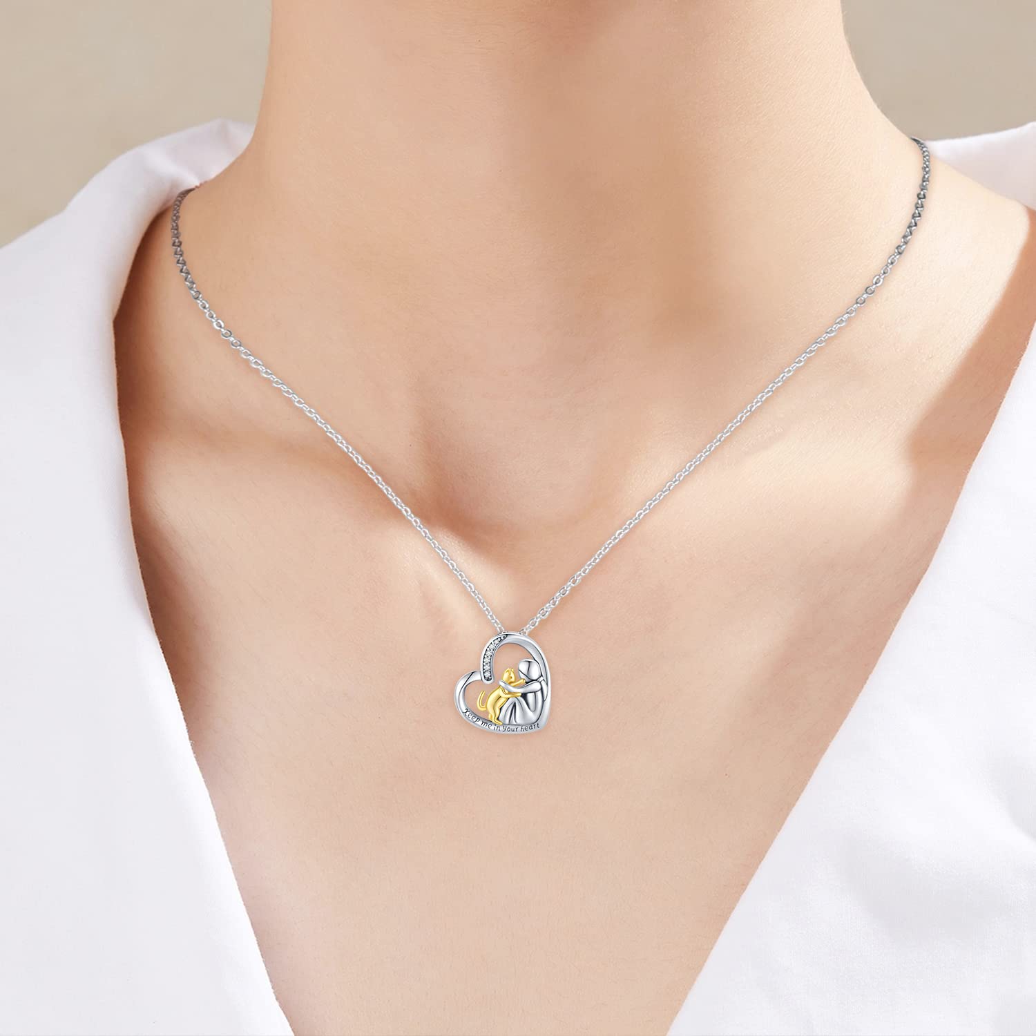 Cat Urn Heart Cremation Jewelry Keepsake Memorial Necklace for Women Keep Me in Your Heart - 5 - cjdropshipping