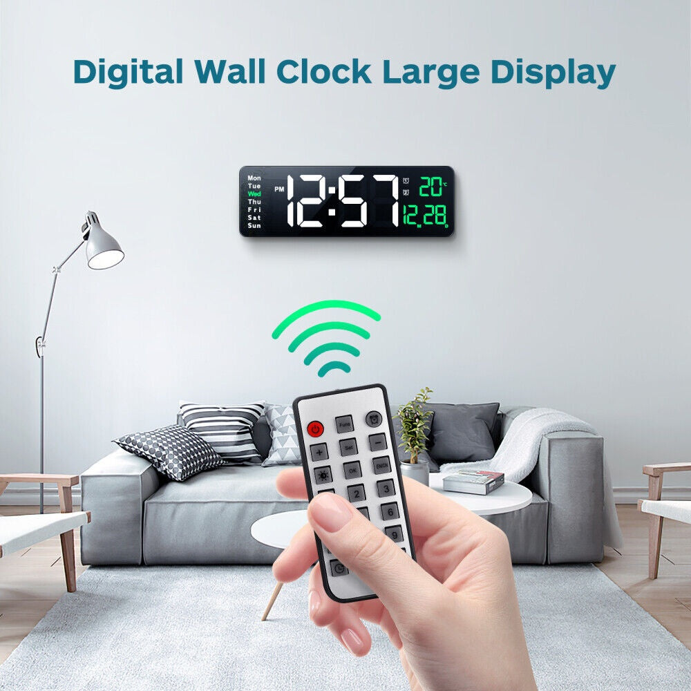 UK 16 - inch LED Digital Clock With Battery - 5 - CJ