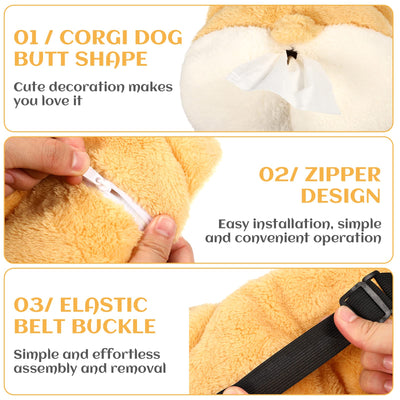 Tissue Box Cover Soft Adorable Corgi Butt Shaped Creative Storage Bag Hanging Pouch Tissue Box Wrapper For Car Home - 5 - CJ