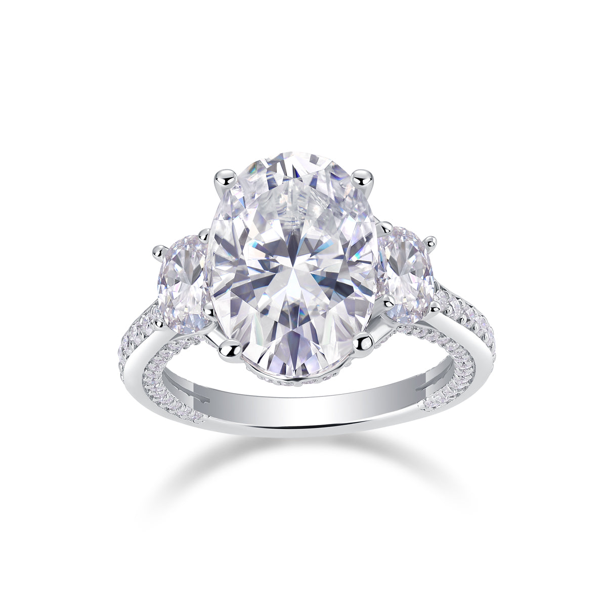 1Crown Of Radiance - A Fashionable And Luxurious Jewelry Accessory Set With Moissanite S925 Sterling Silver And Platinum - plated Diamond Prohibit TikTok sales - 5 - CJ