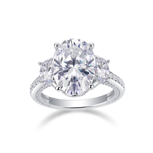 1Crown Of Radiance - A Fashionable And Luxurious Jewelry Accessory Set With Moissanite S925 Sterling Silver And Platinum - plated Diamond Prohibit TikTok sales - 5 - CJ