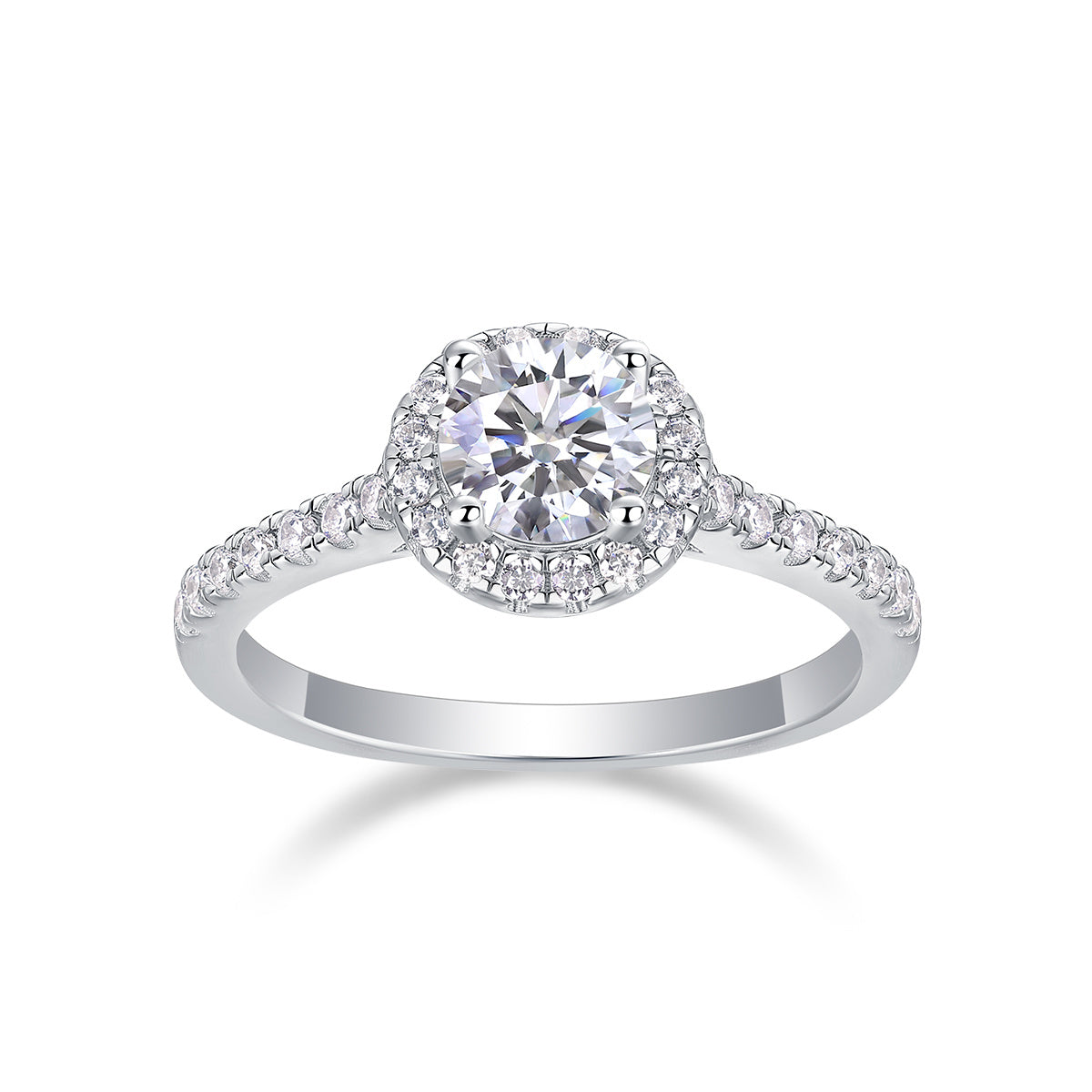 Hug Your Lover With A Large Diamond Ring Luxury Fashion Set With Moissanite Silver Ring